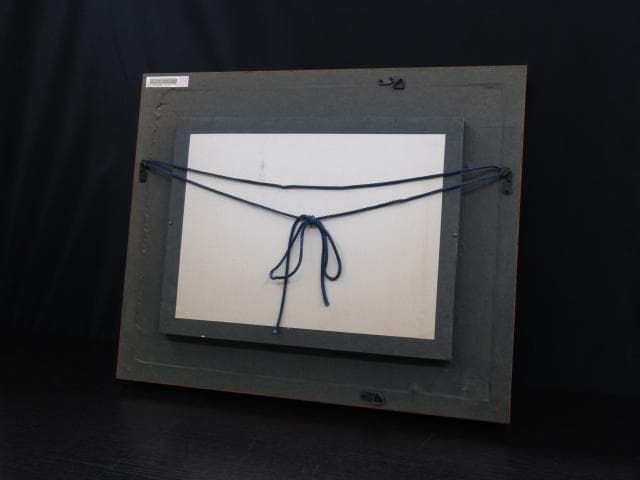 石川 茂男 『奥信濃』油彩4号 長野県下水内郡 直筆サインあり 木製額縁付き