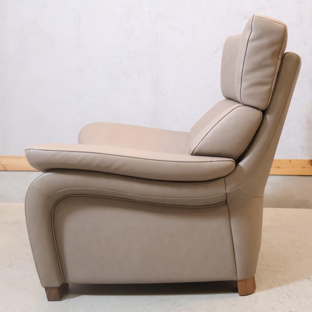 karimoku カリモク家具 ZW73 本革 1人掛けソファ レザー シングル