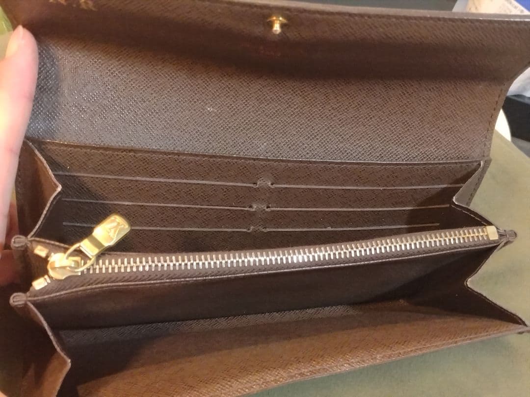 美品✨️ルイヴィトン　ダミエ　エベヌ　サラ　カード10枚　長財布　折り財布