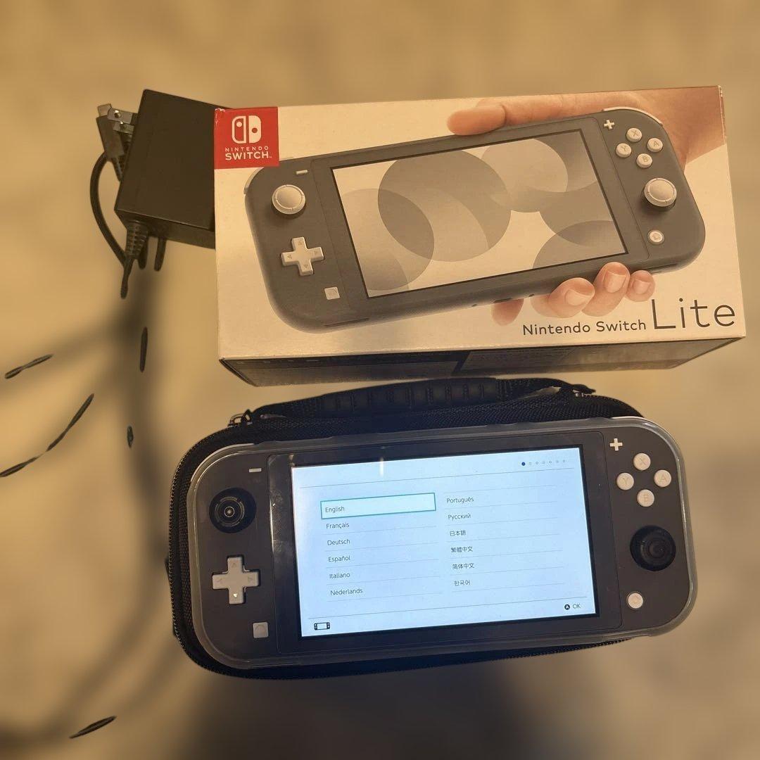 Nintendo Switch Lite グレー　ケース・保護カバー付き