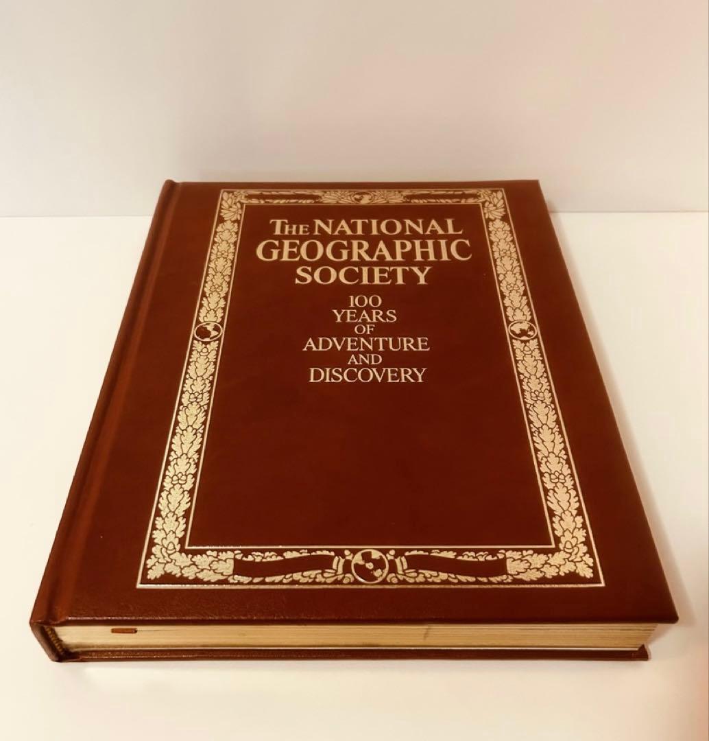 初版未開封革張3方金National Geographic 100年の発見と冒険