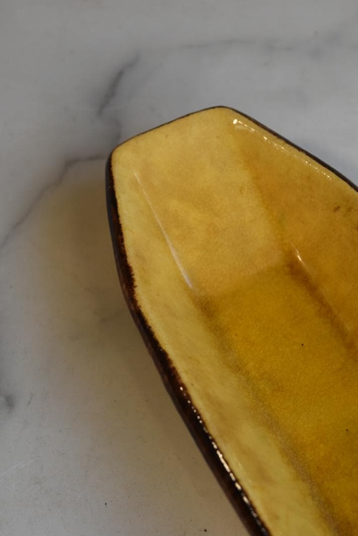 美品フランス19世紀　デュルフィー窯　ラヴィエ皿　アンティーク　民藝