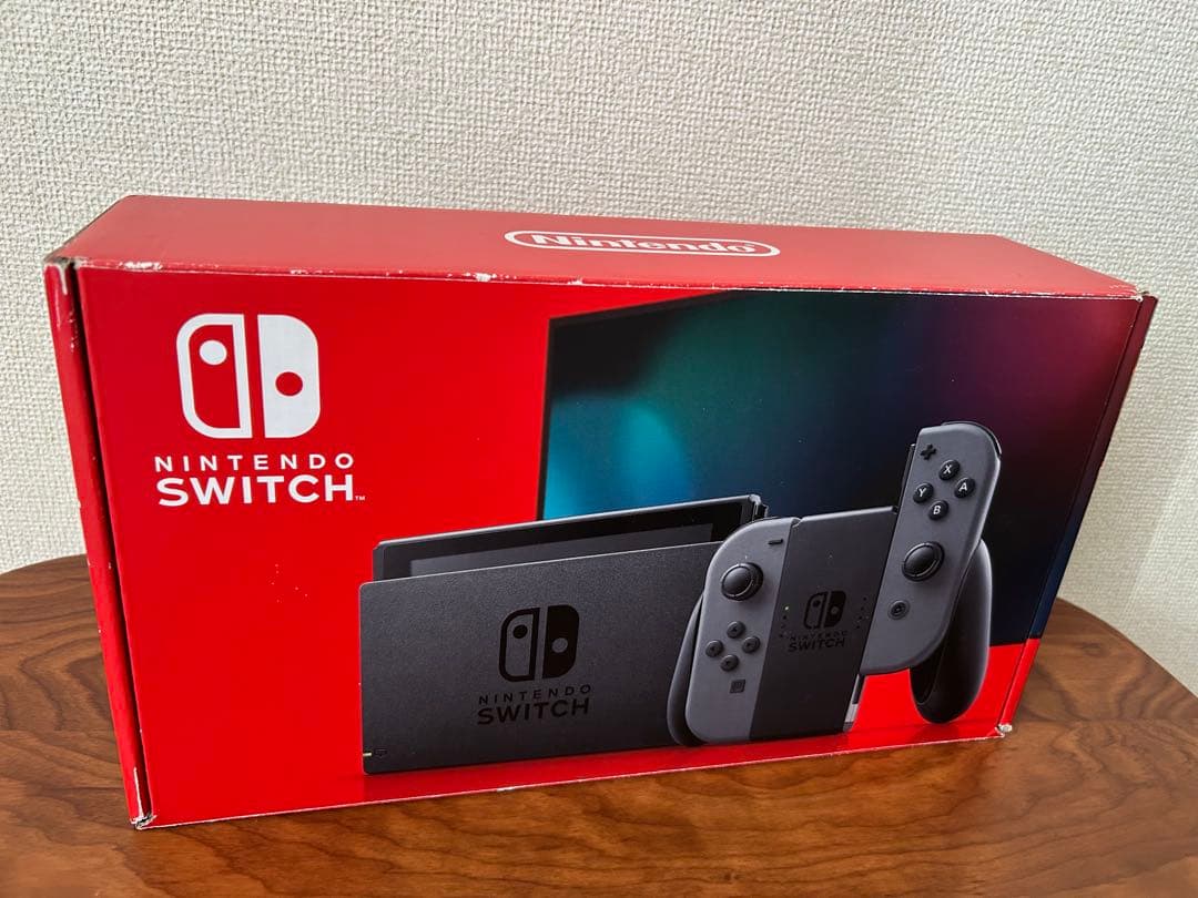 ニンテンドースイッチ 本体 グレー 箱あり 付属品完備 動作確認済