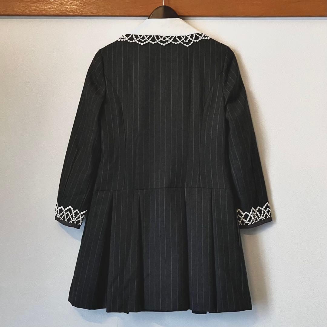 【Jane Maple ジェーンマープル】 ストライプレースカラーのワンピース