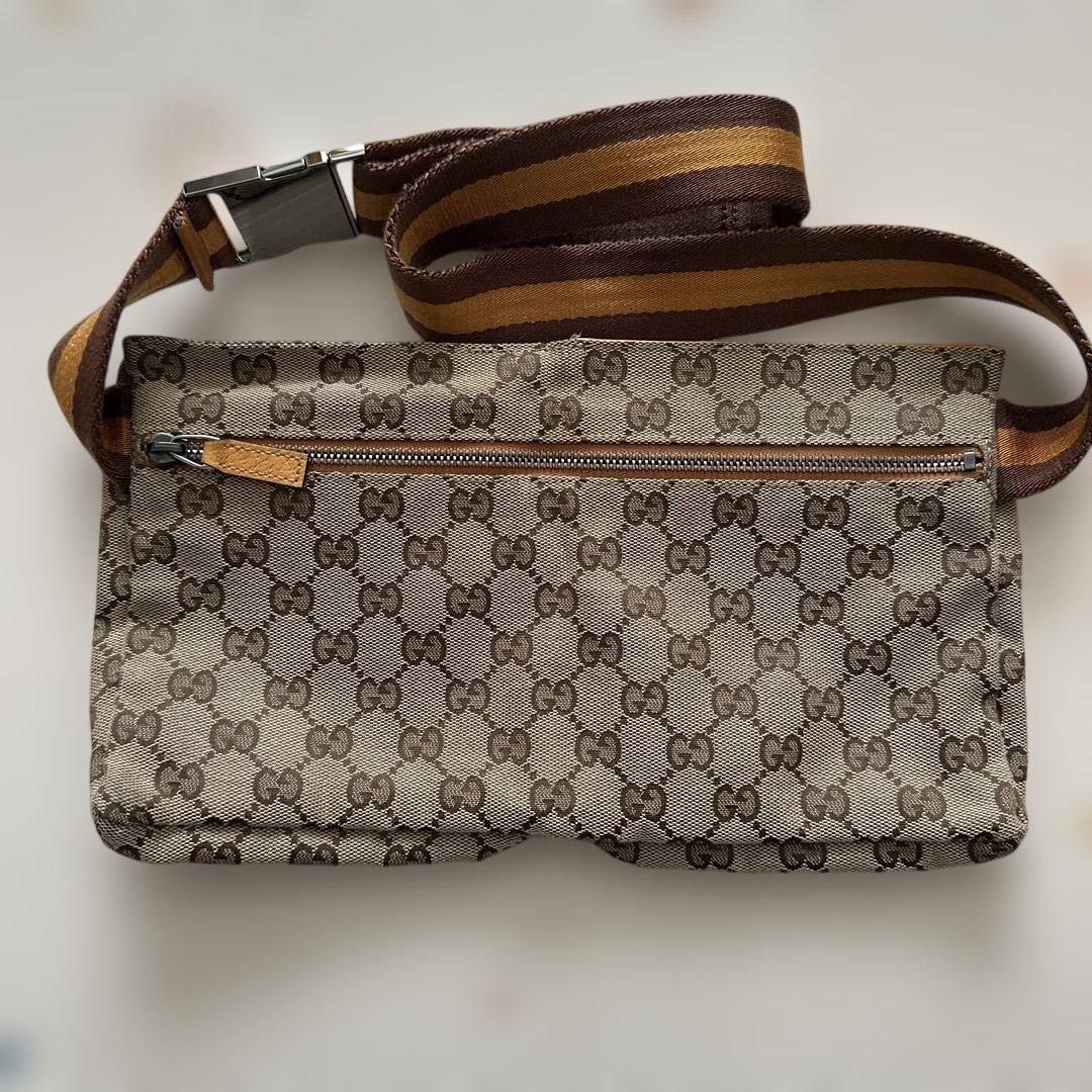 Minni【週末限定値下げ】極美品　GUCCI　GG柄　ウエストバッグ