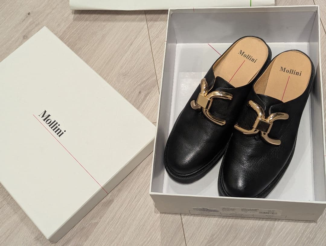 【美品】Mollini モリーニ UMATTA-DJMO ミュール サンダル