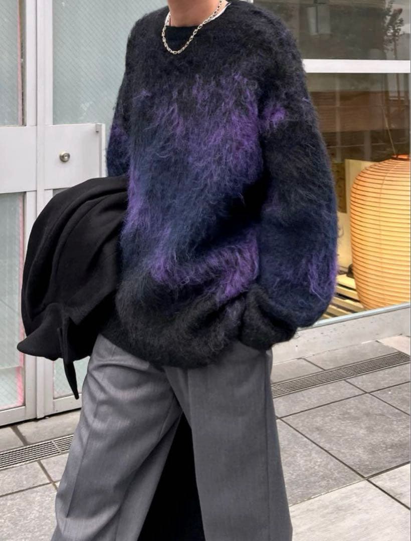 ナ*ギ様 Lui's グラデーション シャギーニット クルーネック起毛 ルイス