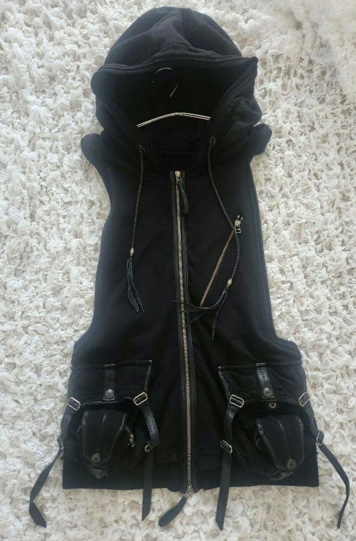 kmrii ケムリノースリーブ パーカー ベスト 平成 Y2K