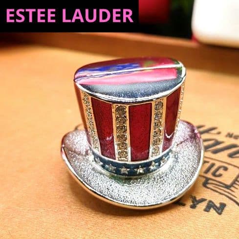 エスティローダー 練り香水 コンパクト アンクル・サムハット 星条旗