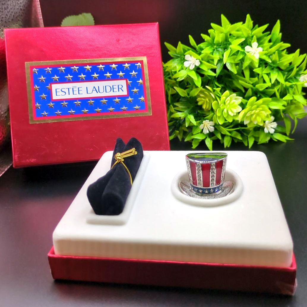 エスティローダー 練り香水 コンパクト アンクル・サムハット 星条旗