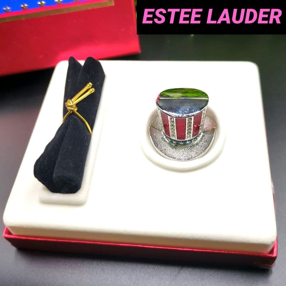 エスティローダー 練り香水 コンパクト アンクル・サムハット 星条旗