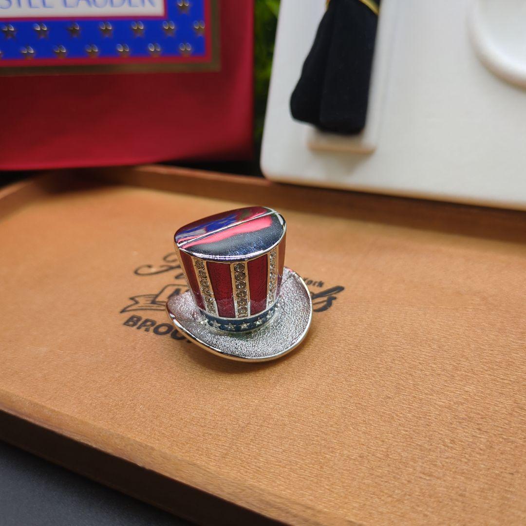 エスティローダー 練り香水 コンパクト アンクル・サムハット 星条旗