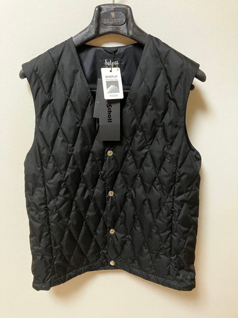 【タグ付き】schott TAION DOWN VEST Vネックインナーダウン