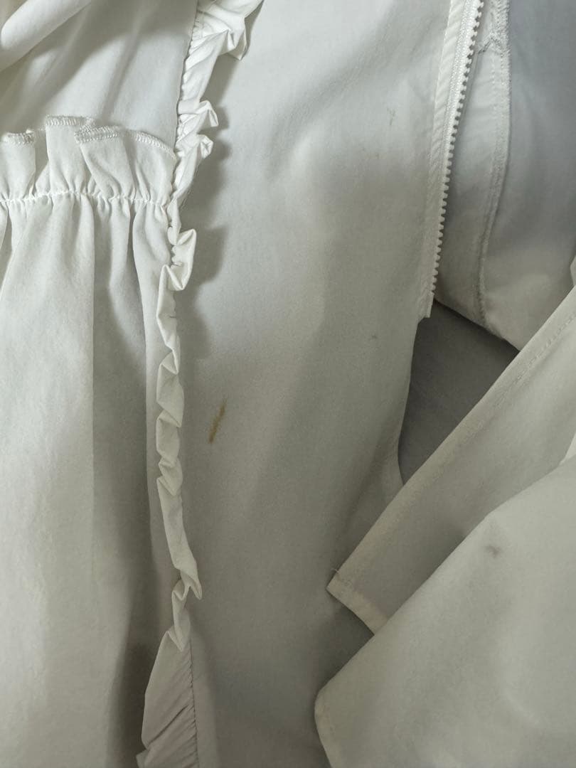 【HEIHEI】ナイロンフーディーワンピース　WHITE