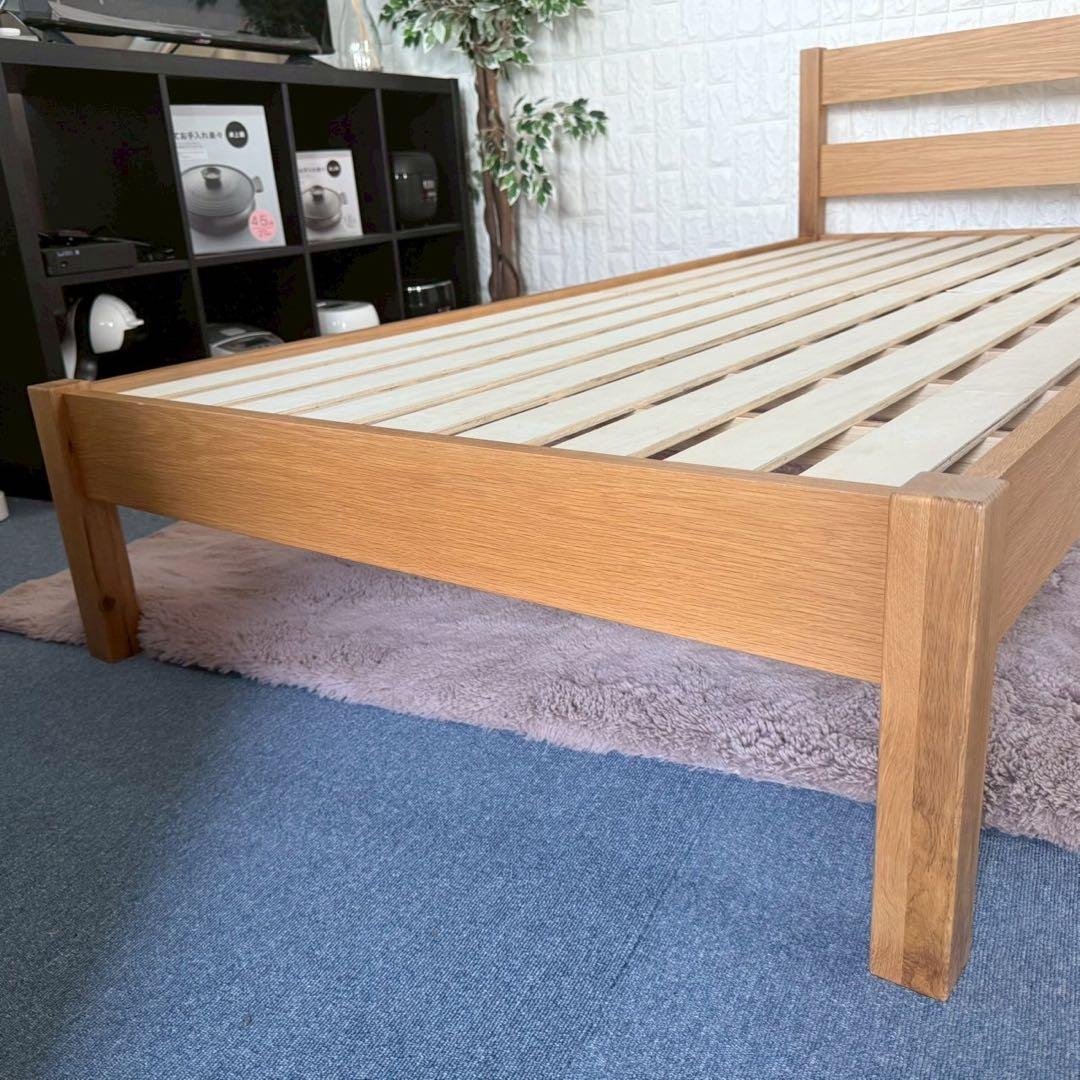 都内23区送料無料✨無印✨シングルベッドフレーム　オーク材突板