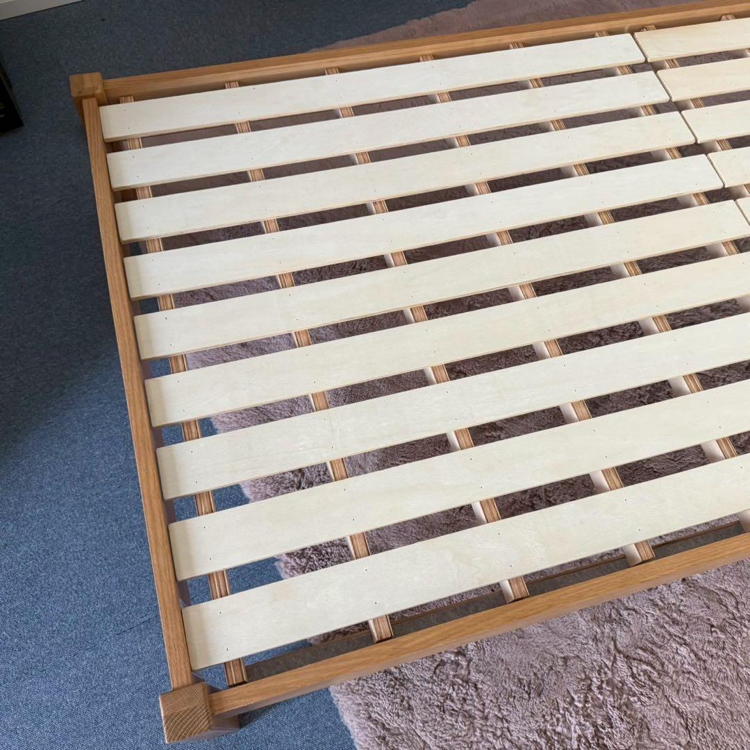 都内23区送料無料✨無印✨シングルベッドフレーム　オーク材突板