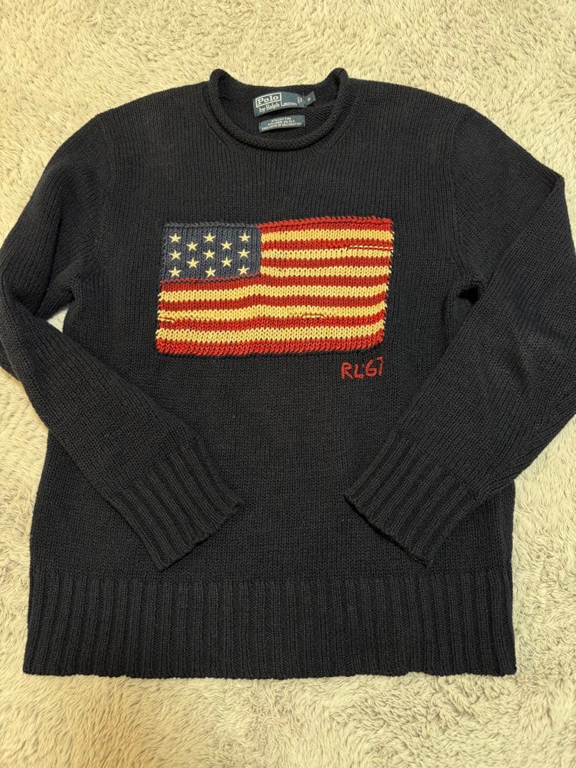 2枚セット　ラルフローレン　アメリカ　国旗　ニット　アイコニック　星条旗