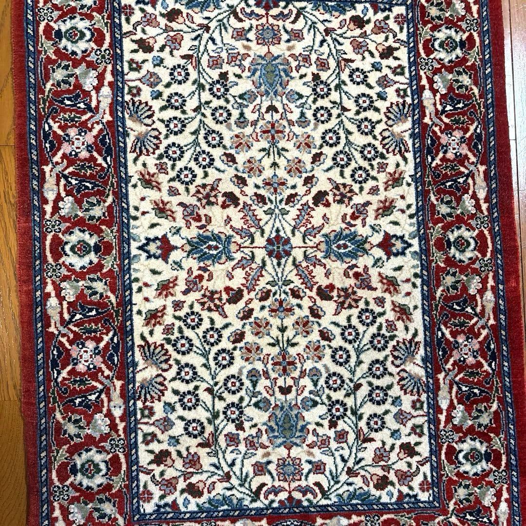 HEREKE トルコ　ヘレケ絨毯 羊毛×綿　認定証有り　カーペット　赤　青　緑