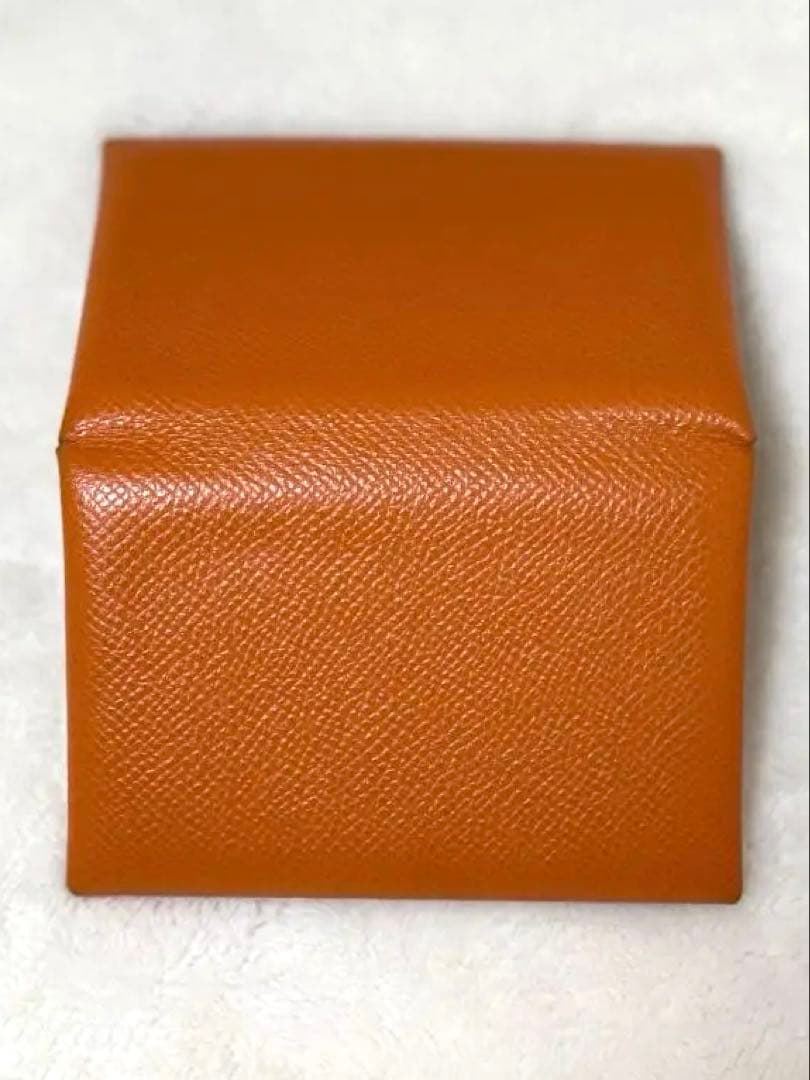 【✨極美品✨】HERMES カルヴィ レザー 名刺入れ（オレンジ）