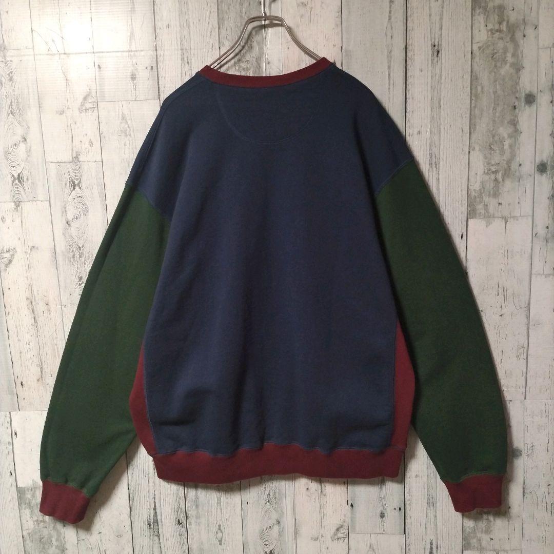 o94【希少XL】ブラックアイパッチ♤刺繍スウェット　人気取扱注意　ビックロゴ