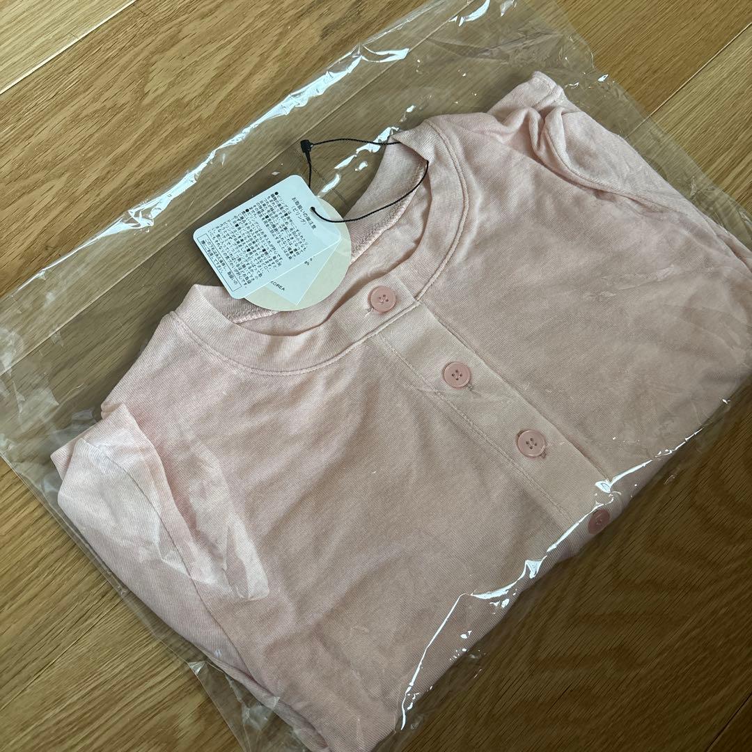 pois シアーニットカーディガン　ピンク