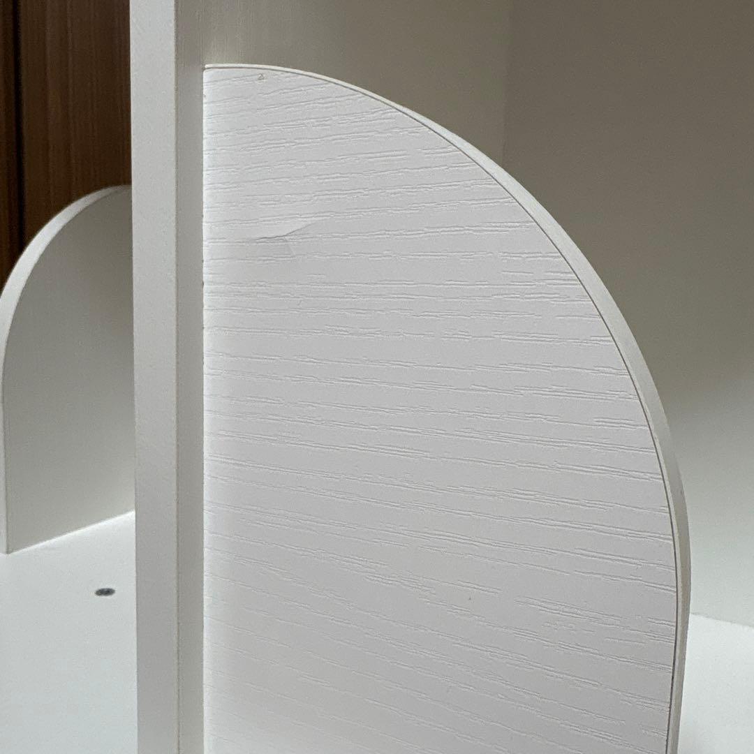 【組立済】本棚 回る本棚 回転本棚 3段 ホワイト ruihong