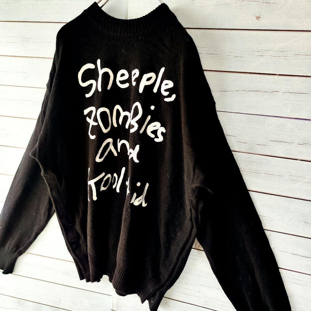 【希少】sacai × MADSAKI★センター刺繍ロゴニット コラボ サイズ3