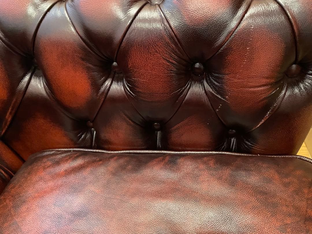 【専用】チェスターフィールド 総革 革張り ソファー　1人掛け