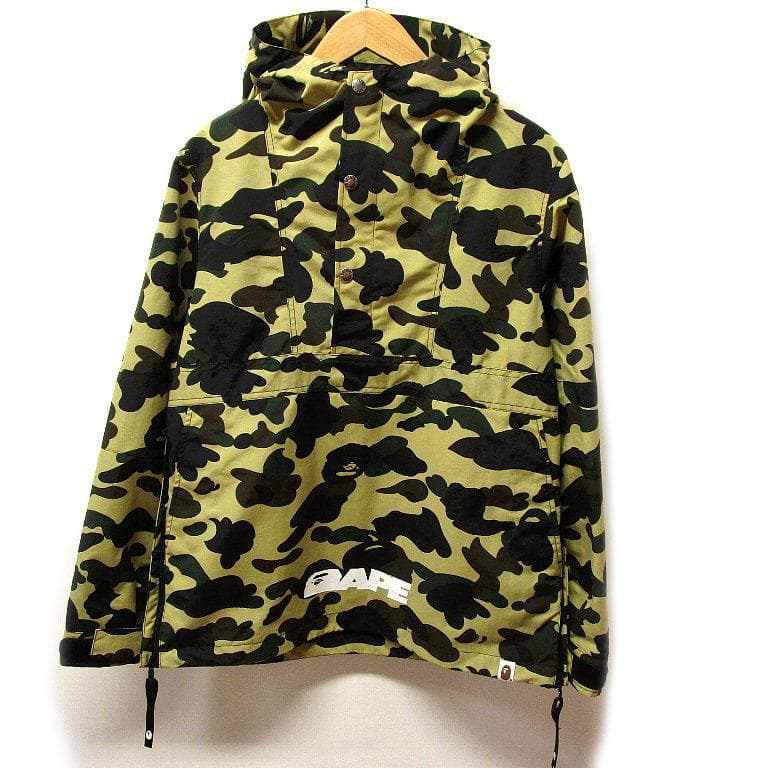 A BATHING APE エイプ ハーフジップ 迷彩 ナイロンジャケット S