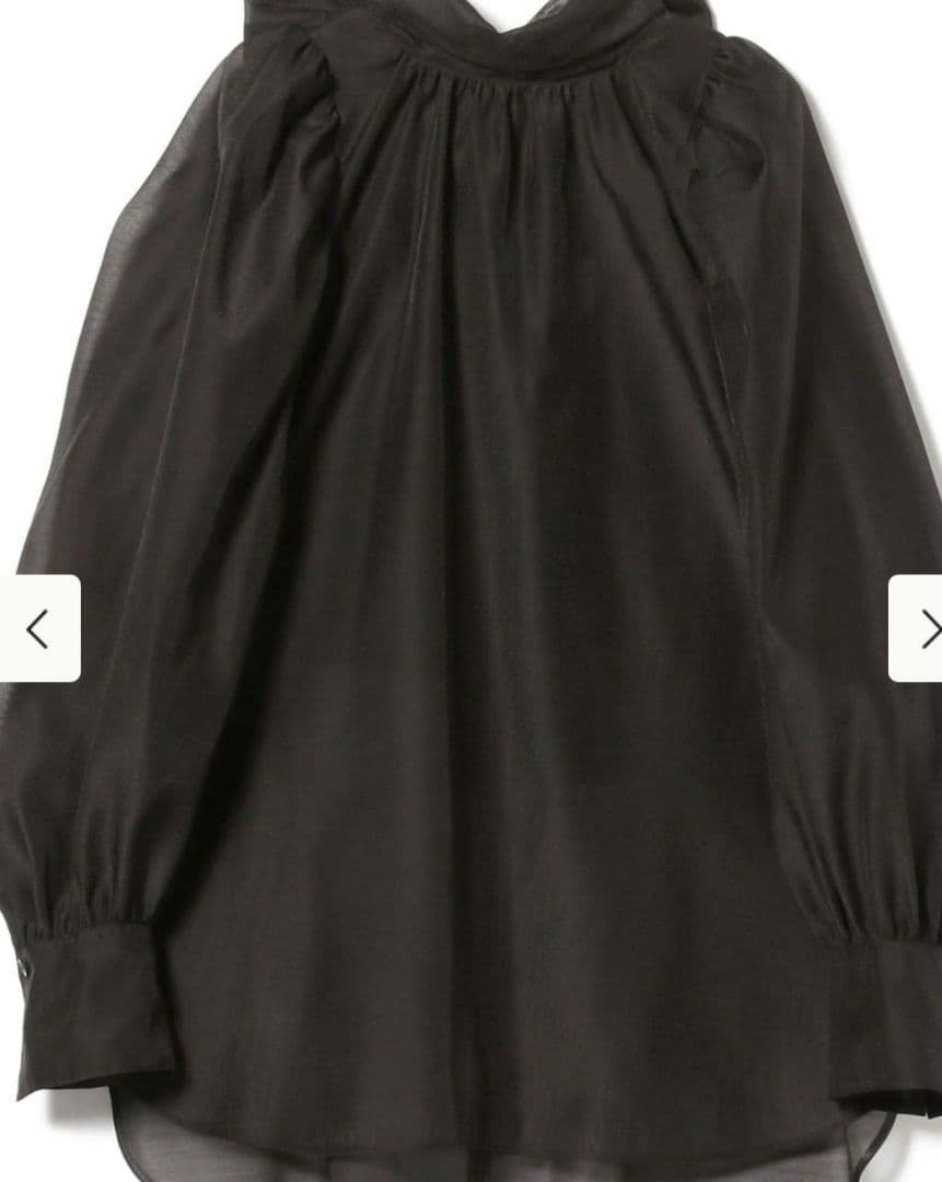 Demi-Luxe BEAMS / オーガンジー リボンブラウス