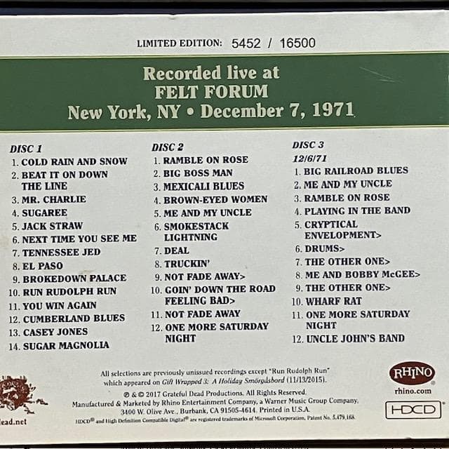 洋楽 Grateful Dead - Dave's Picks Vol. 22