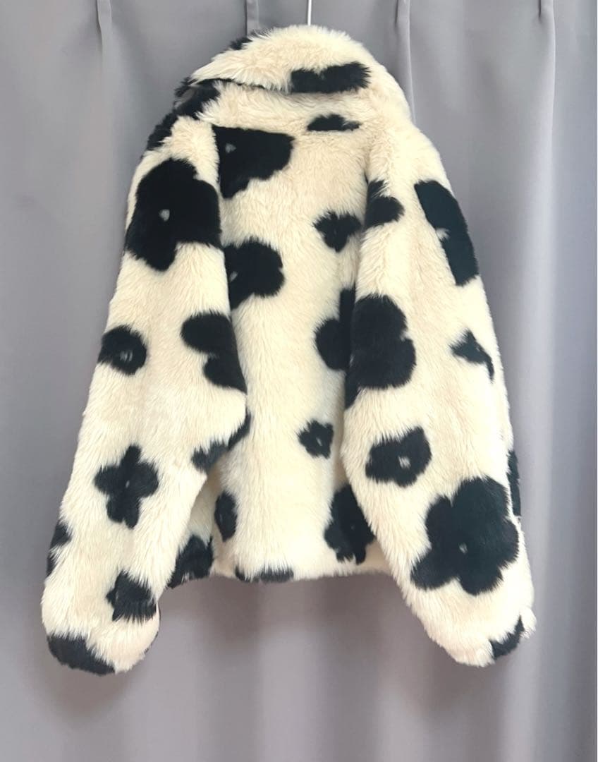 sea room lynn お花モチーフ柄ファーコート 個性的 大きいサイズ