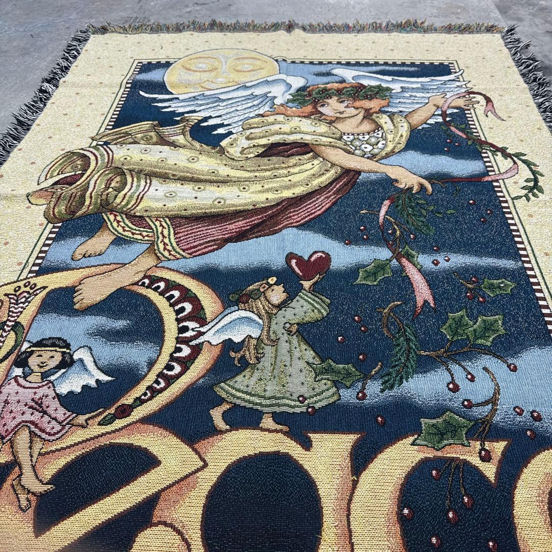 天使　平和　マルチカバー　ソファーカバー　ヴィンテージ　181x135