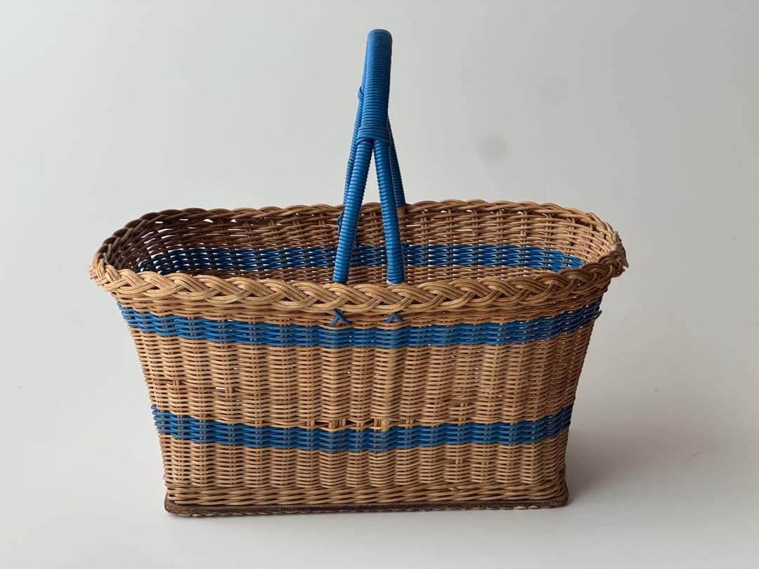 ヴィンテージ ラタンパニエ 籐かご バスケット イギリス マルシェ