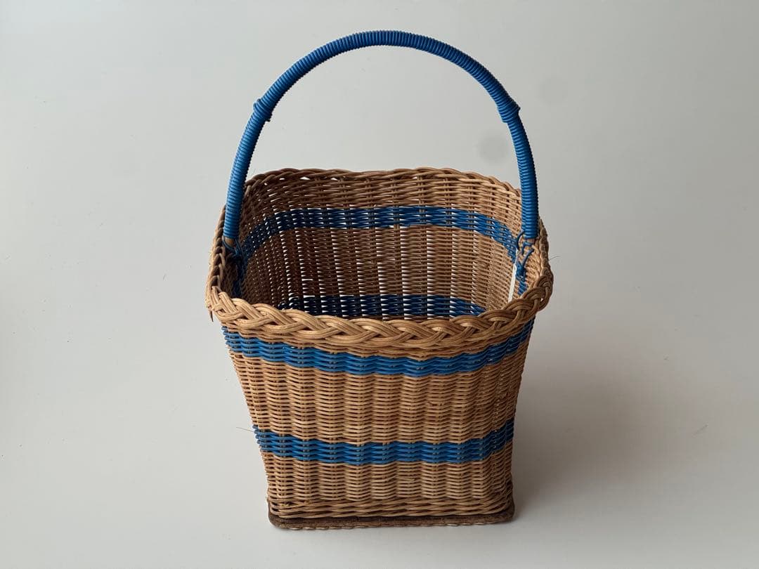 ヴィンテージ ラタンパニエ 籐かご バスケット イギリス マルシェ