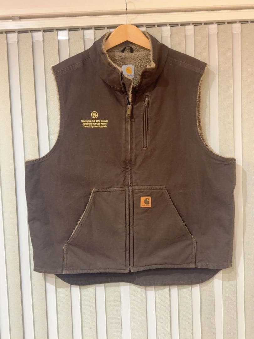 Carhartt V33 シェルパフリース裏地 ダックキャンバスワークベスト