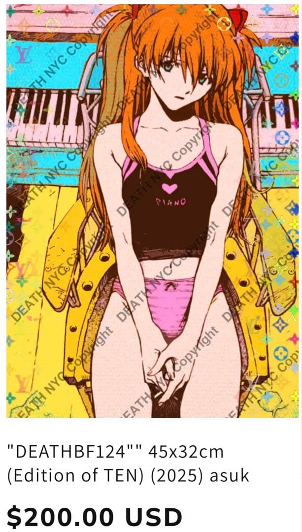 \"世界限定10枚\" DEATH NYC アート ポスター ev101