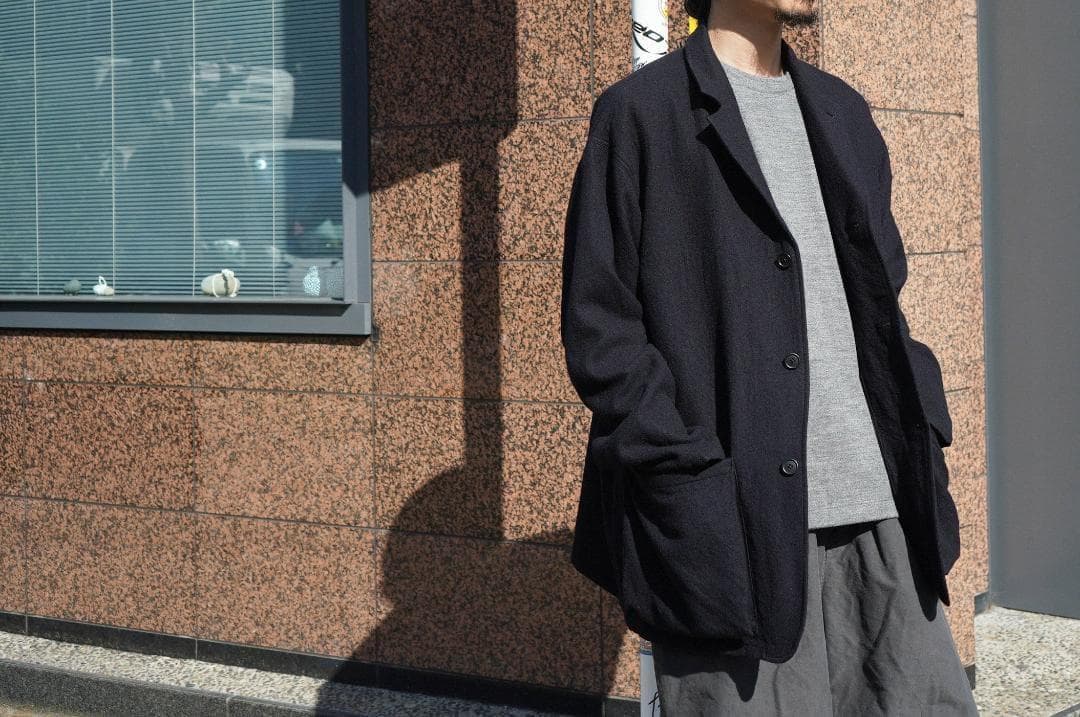 ERA. イーラ SHUKUJU WOOL AWAI JACKET 縮絨 M