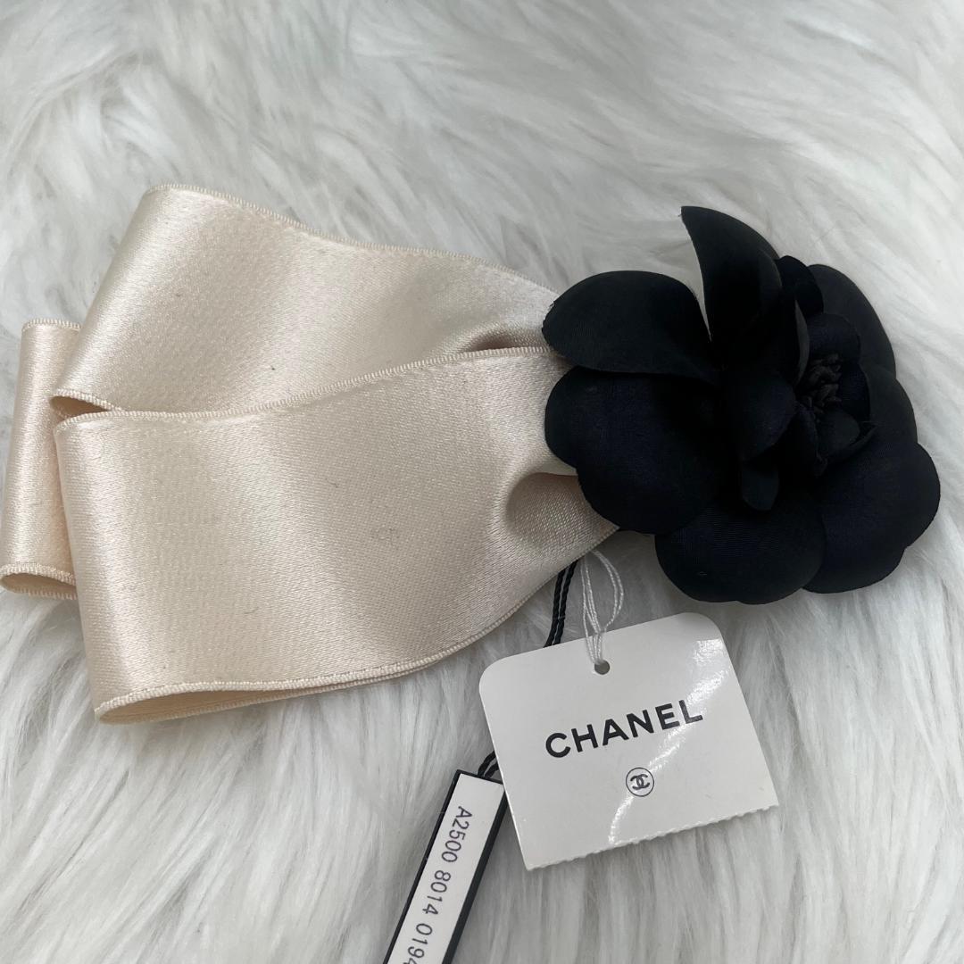 未使用タグ付き✨シャネル　CHANEL 　カメリア コサージュ　ブローチ　リボン