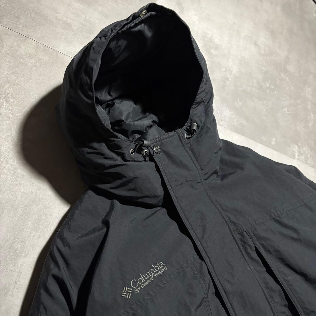極肉厚 00s Columbia コロンビア　ダウンジャケット　ブラック　黒