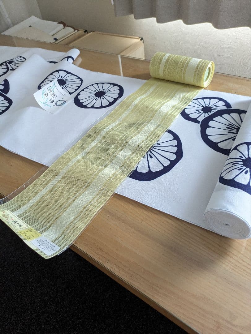 正絹本場筑前博多織紗四寸半幅帯