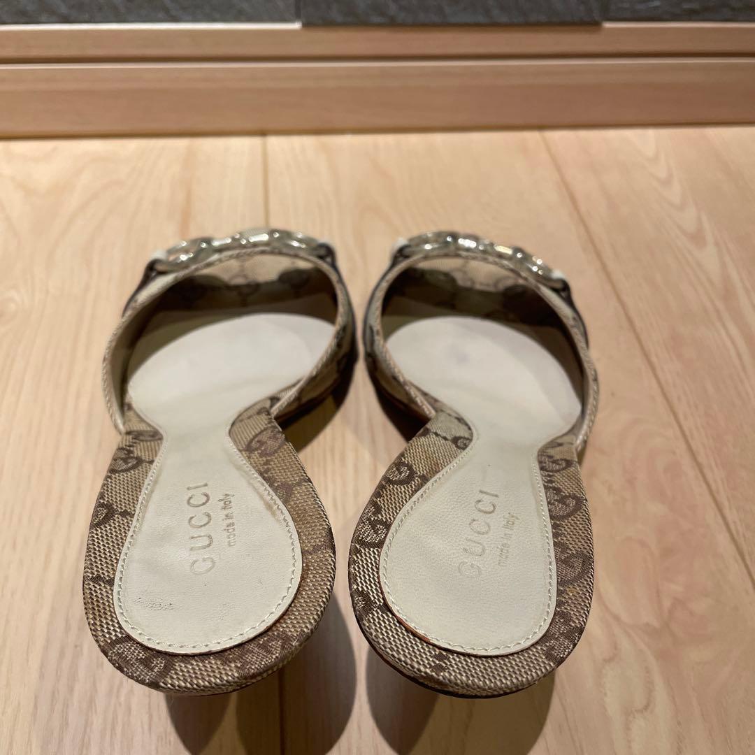 グッチ GG キャンバス ホースビット ミュール グッチシマ レディース