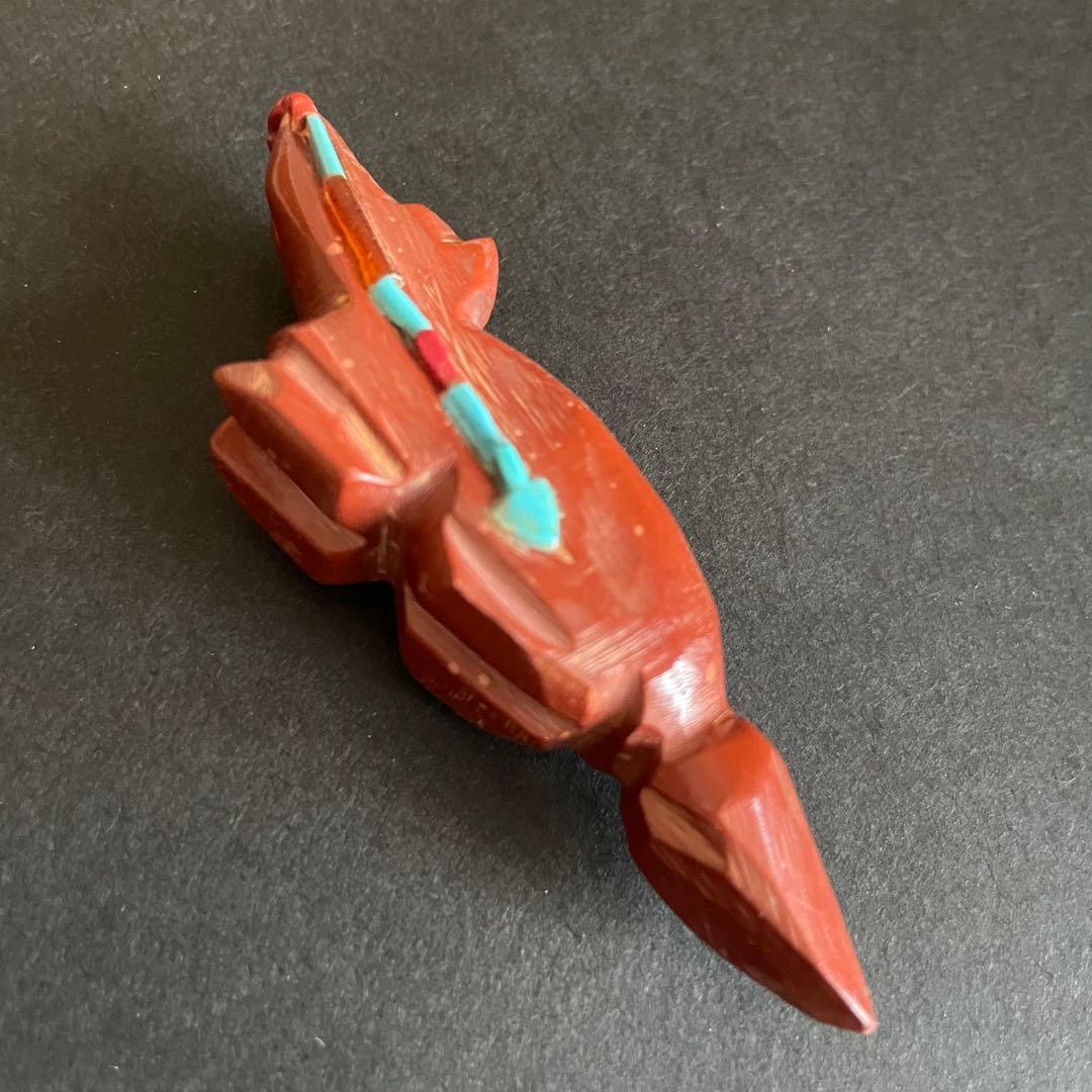 【難あり】ズニ族 コヨーテ アニマル フェティッシュ お守り 置物vintage