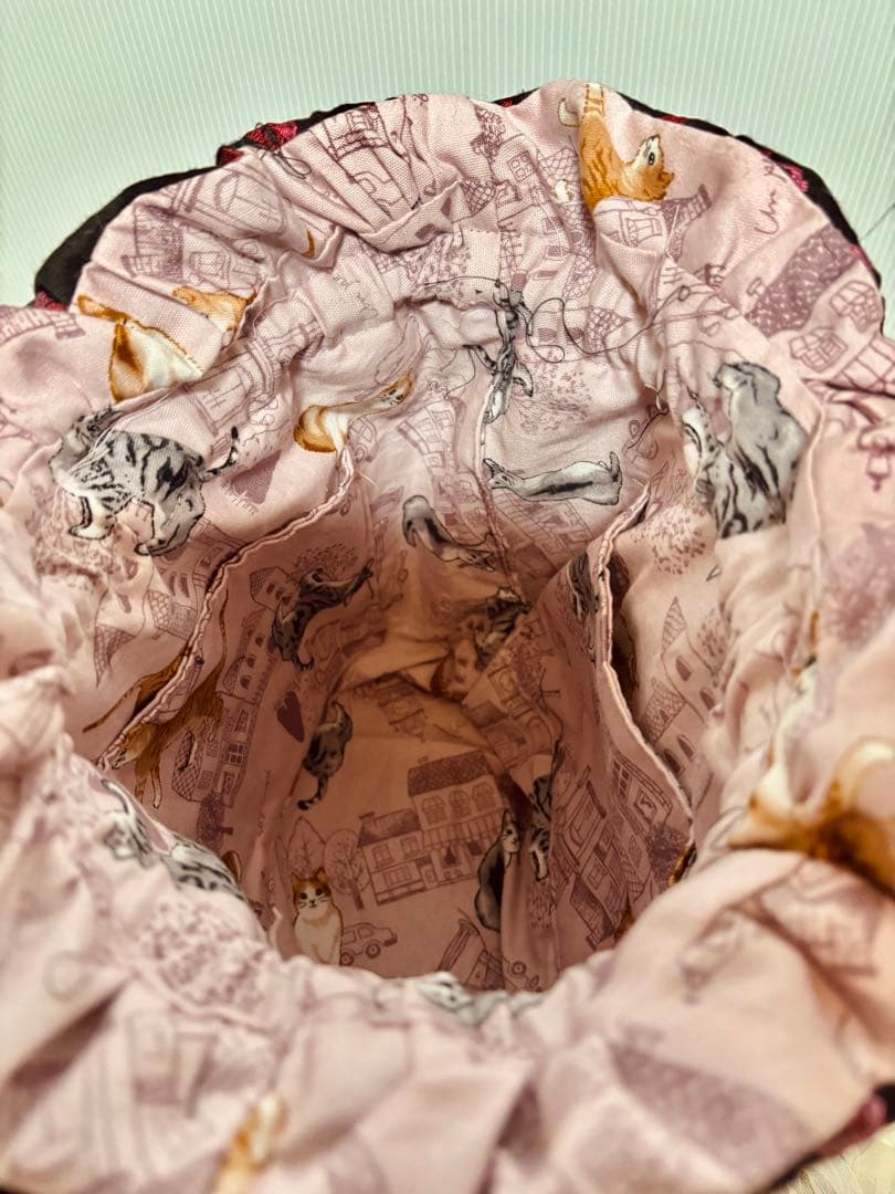 コヤンイサムチョン　モコモコフリルの大きめルミちゃん巾着バッグ