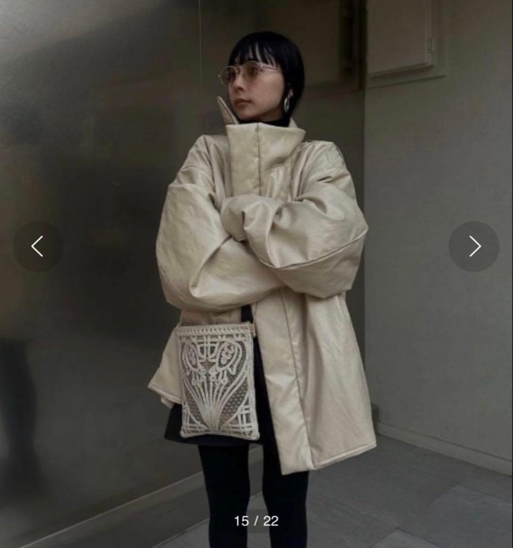 ジャケット・アウター AMERI PASTING LIKE FAKELEATHER JACKET