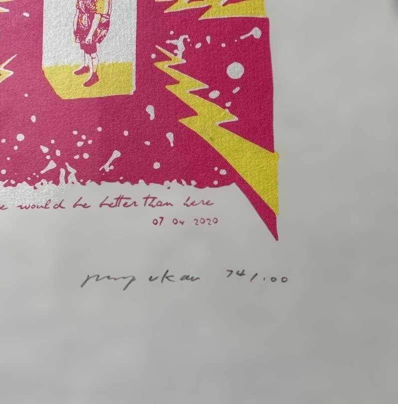 ジェリー鵜飼 Teenage Wasteland シルクスクリーン サイン入り