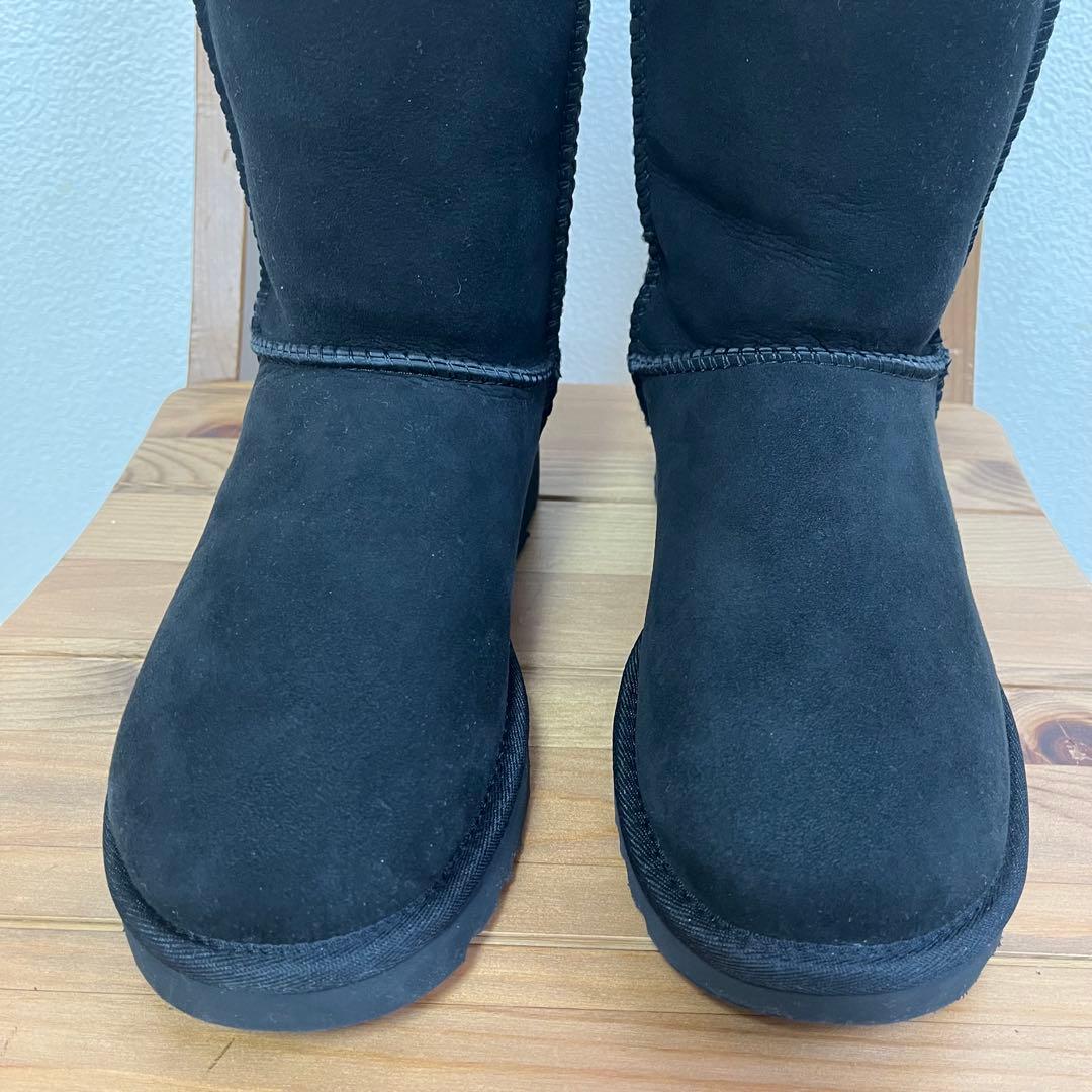 美品✨【UGG 】アグ　ムートンブーツ　ロング　クラシックトール2 黒　23㎝