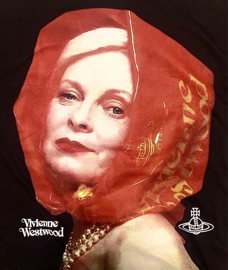 タ*イ様 Vivienne Westwood 追悼Tシャツ 着丈75 両面プリン