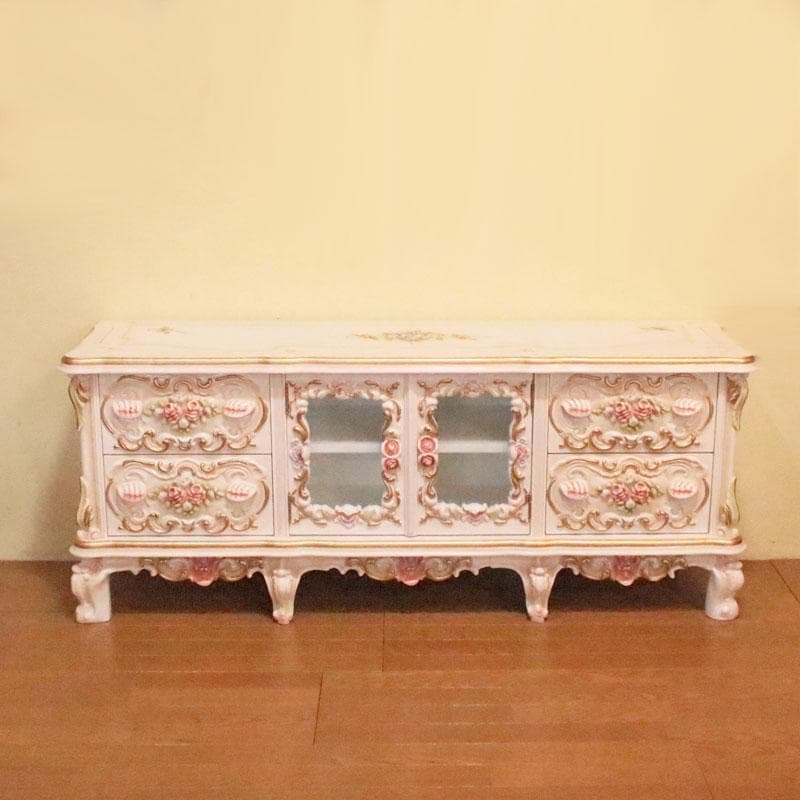 クイーンBee　ロココ テレビボード 140cm クラック仕上げ