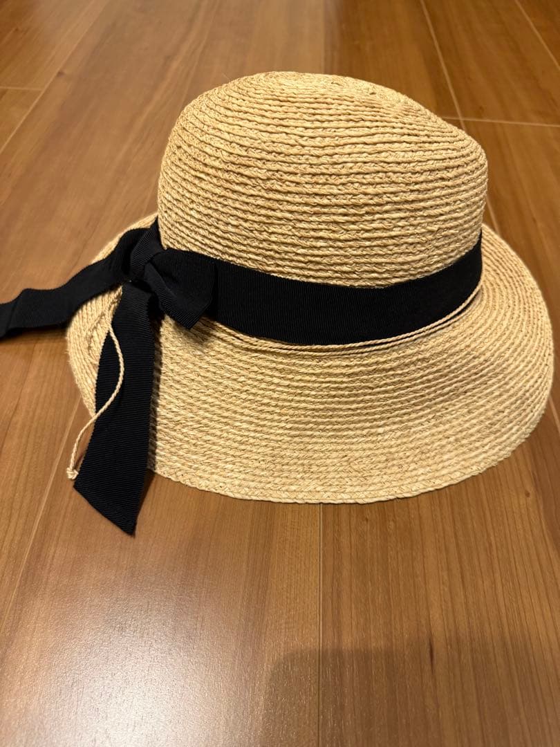 HELEN KAMINSKI麦わら帽子 黒リボン
